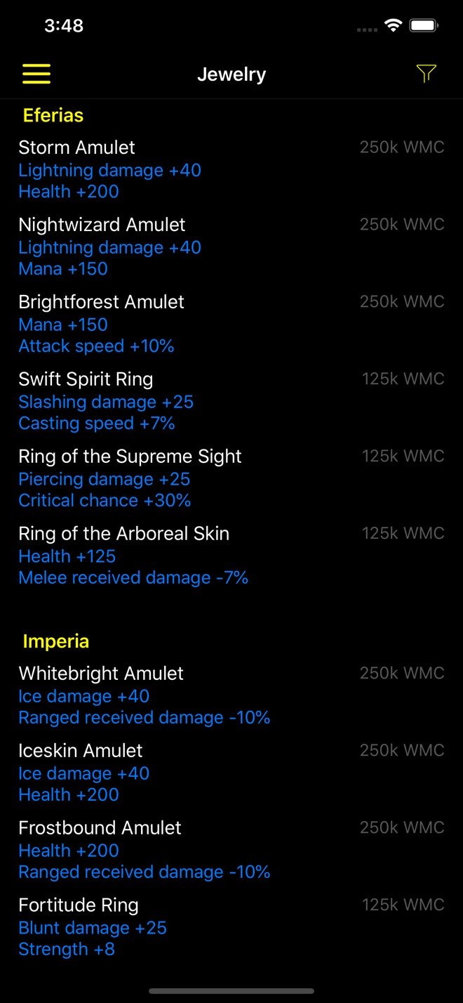 War Status for Regnum - capture iPhone 4