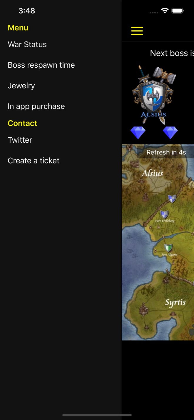 War Status for Regnum - capture iPhone 5
